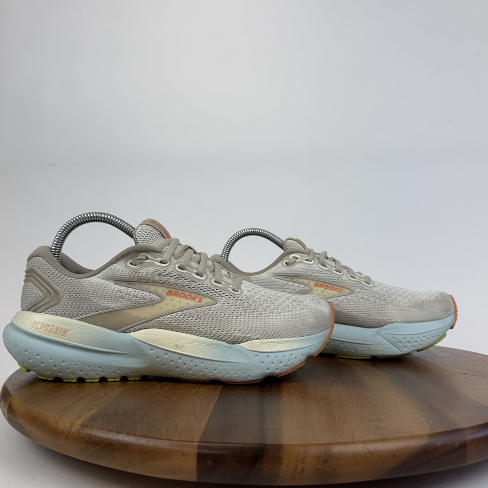 Womens Brooks Glycerin GTS 21 Coconut Beige Running Sneakers Shoes Size 8.5 B‎